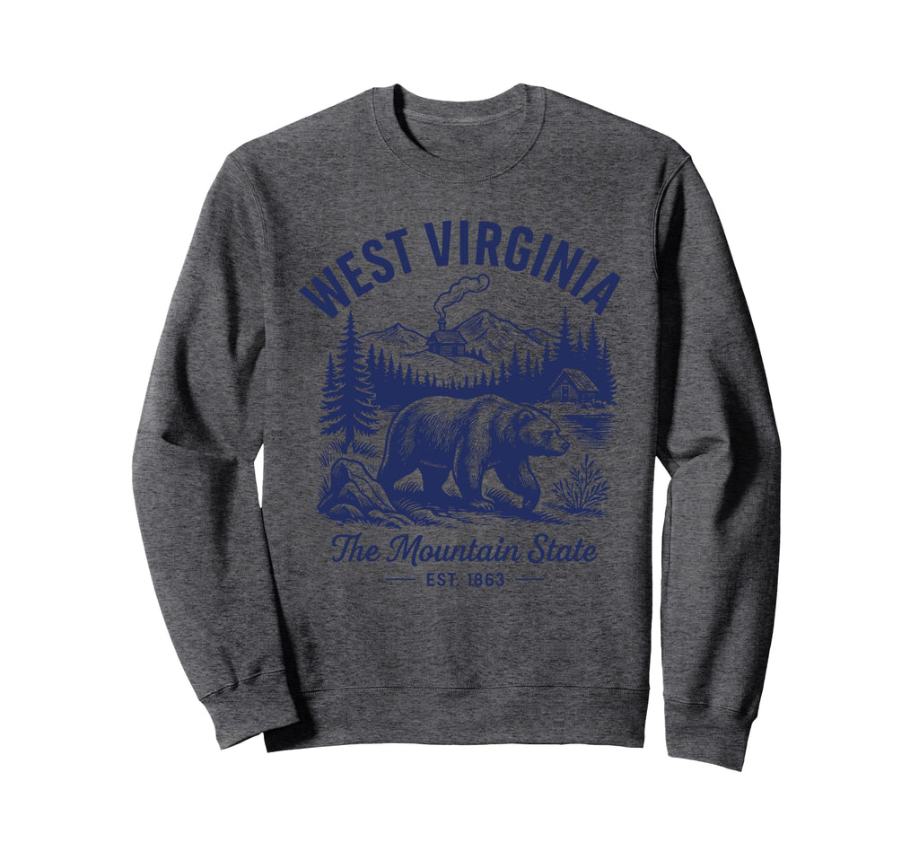 West Virginia State Est 1863 Sweatshirt - Custom Art Print Unisex - T-Shirt, Sweatshirt, Hoodie