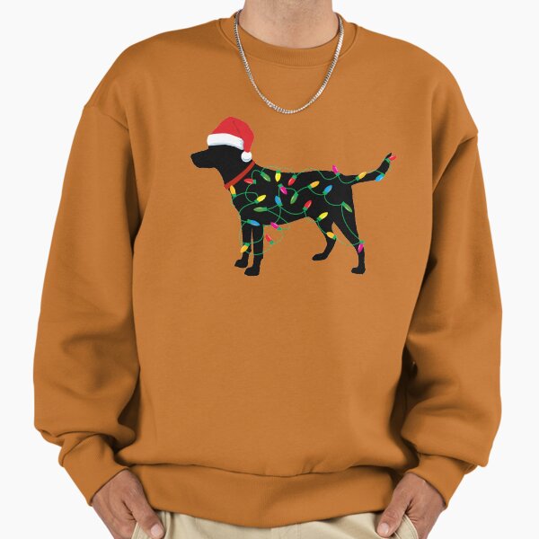 Christmas Labrador Retriever in Santa Hat Lights - Adult & Kids T-Shirts, Sweatshirts & Hoodies apparel design preview 1
