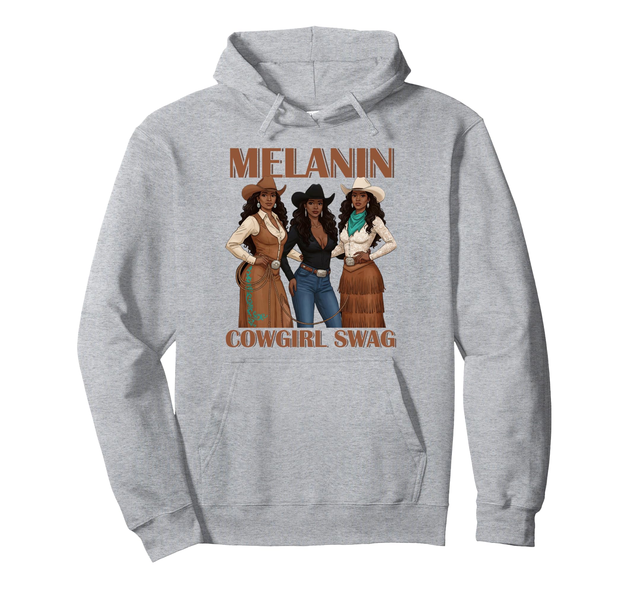 Lets Go Western Country Melanin Hoodie - Aesthetic Graphic Men Women - T-Shirt, Sweatshirt, Hoodie