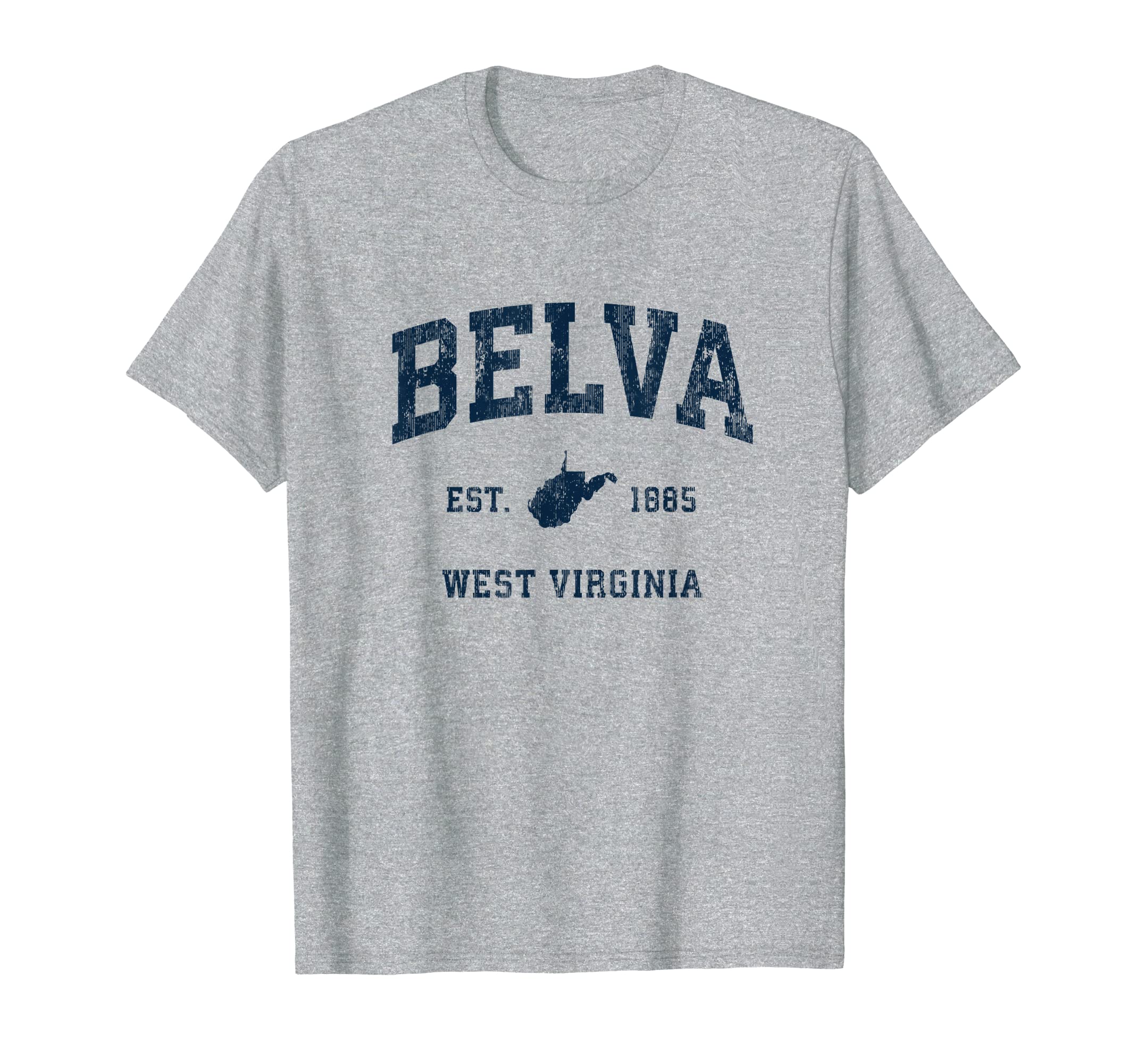Belva West Virginia Wv Athletic T-Shirt - Fun Novelty Design for Adults - T-Shirt, Sweatshirt, Hoodie