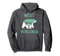 West Virginia Mountains Wv Bears Hoodie - Novelty Apparel for Adults - T-Shirt, Sweatshirt, Hoodie