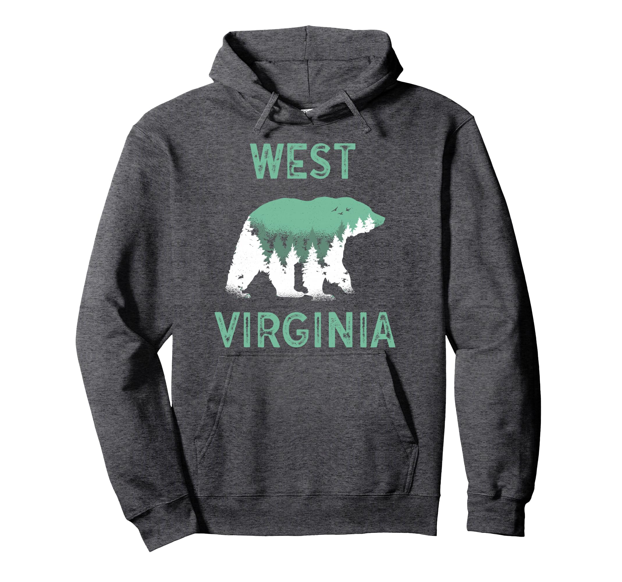 West Virginia Mountains Wv Bears Hoodie - Novelty Apparel for Adults - T-Shirt, Sweatshirt, Hoodie