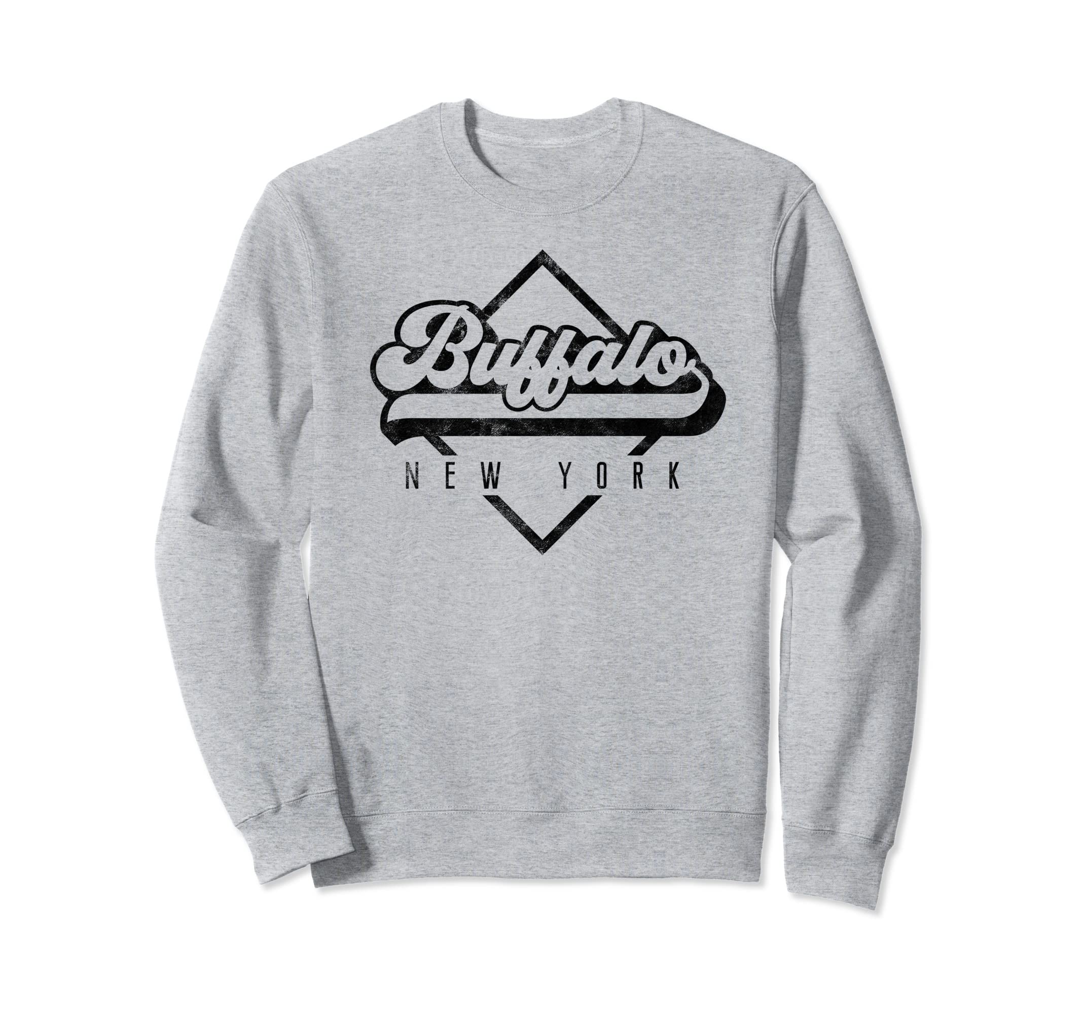 Buffalo New York Distressed 70S 80S Sweatshirt - Unique Graphic Unisex - T-Shirt, Sweatshirt, Hoodie