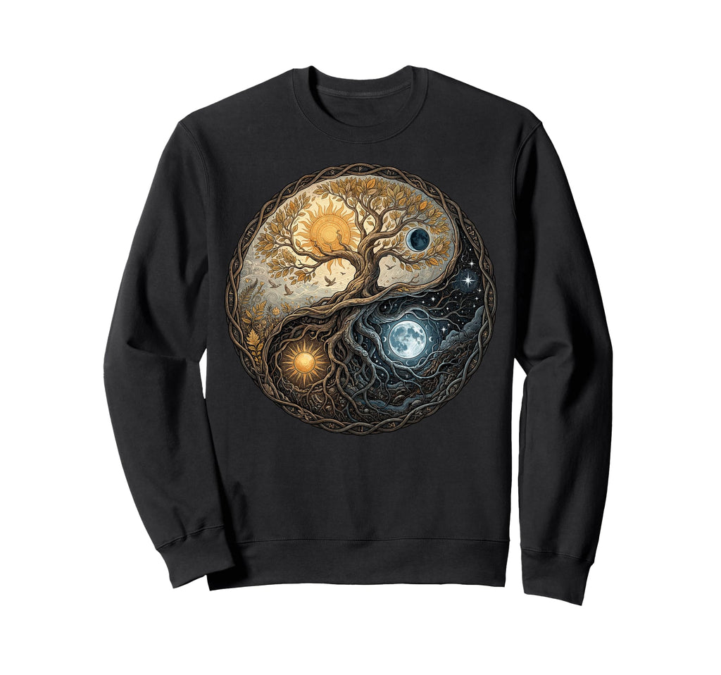 Sacred Yoga Tree Meditation Om Sweatshirt - Fun Novelty Design for Adults - T-Shirt, Sweatshirt, Hoodie