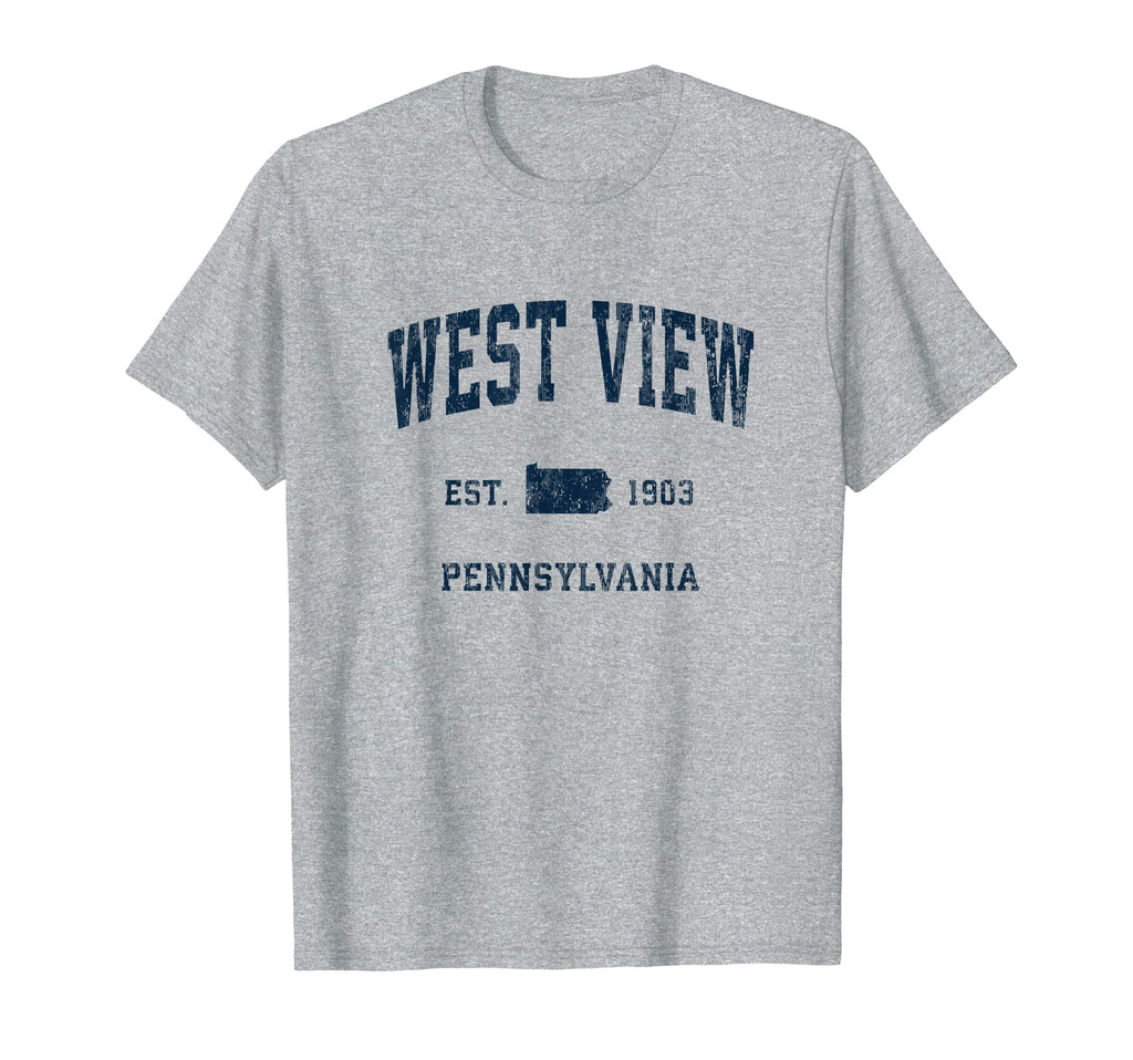 West View Pennsylvania Pa Athletic T-Shirt - Unique Graphic for Adults - T-Shirt, Sweatshirt, Hoodie