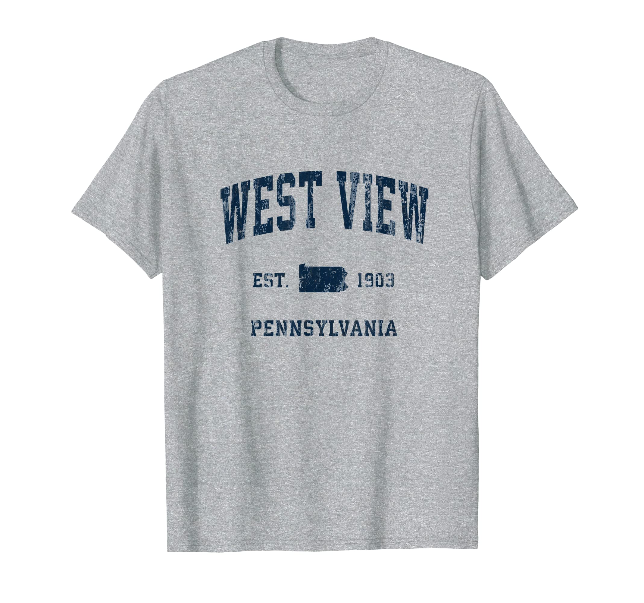 West View Pennsylvania Pa Athletic T-Shirt - Unique Graphic for Adults - T-Shirt, Sweatshirt, Hoodie