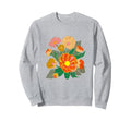 Flower Bouquet Distressed Floral Sweatshirt - Minimalist Print for Adults - T-Shirt, Sweatshirt, Hoodie