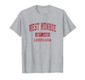 West Monroe Louisiana La Sports Red T-Shirt - Trendy Graphic Men Women - T-Shirt, Sweatshirt, Hoodie