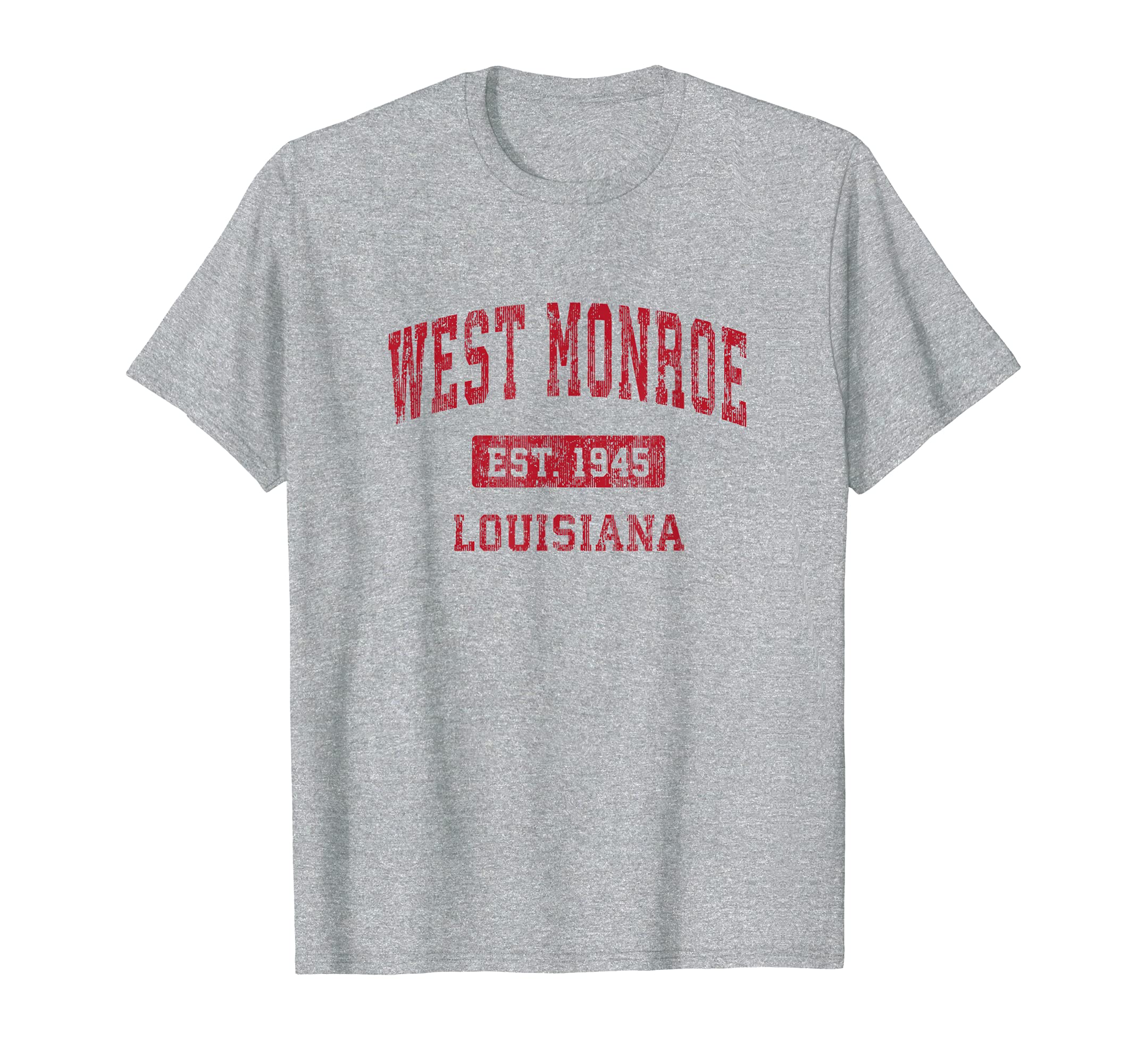 West Monroe Louisiana La Sports Red T-Shirt - Trendy Graphic Men Women - T-Shirt, Sweatshirt, Hoodie