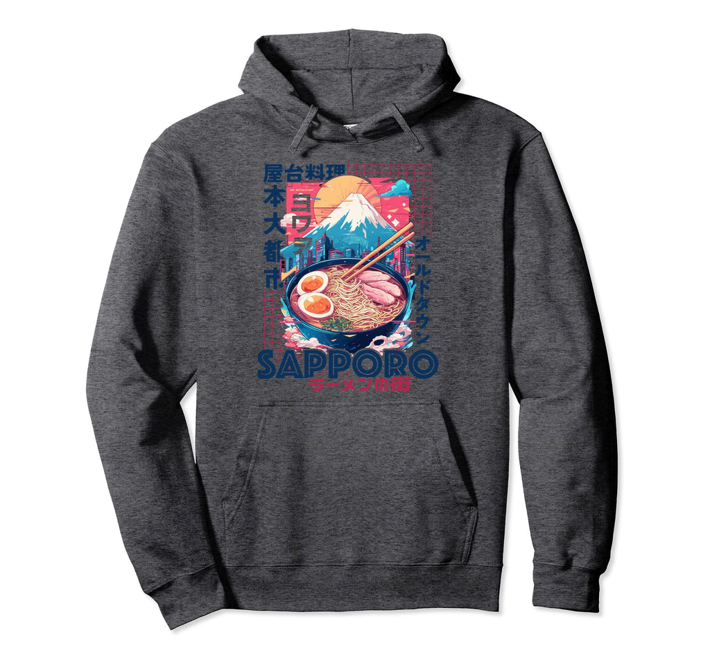 Sapporo City 80S Synthwave Ramen Bowl Japan Hoodie - Unique Graphic Unisex - T-Shirt, Sweatshirt, Hoodie