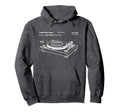 Vinyl Record Player Patent Blueprint Hoodie - Custom Art Print for Adults - T-Shirt, Sweatshirt, Hoodie