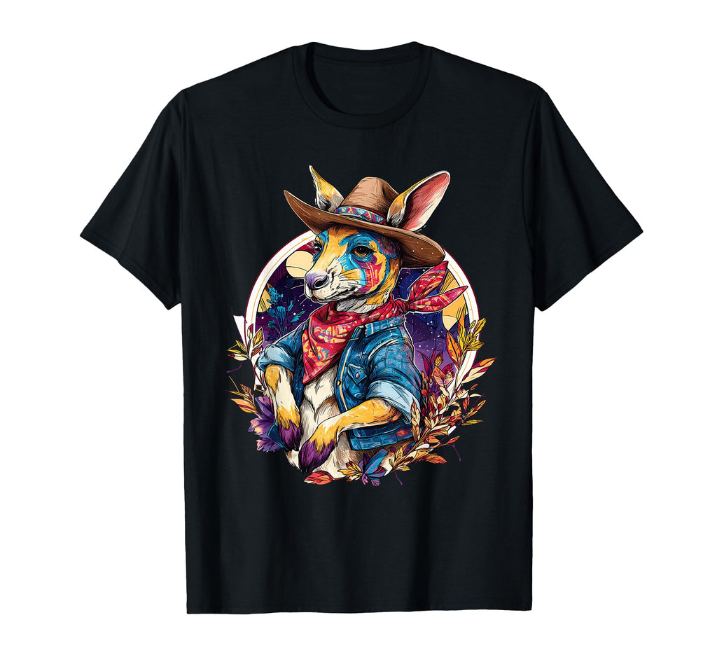 Kangaroo Cowboy Rodeo Australia Day T-Shirt - Trendy Graphic Unisex - T-Shirt, Sweatshirt, Hoodie