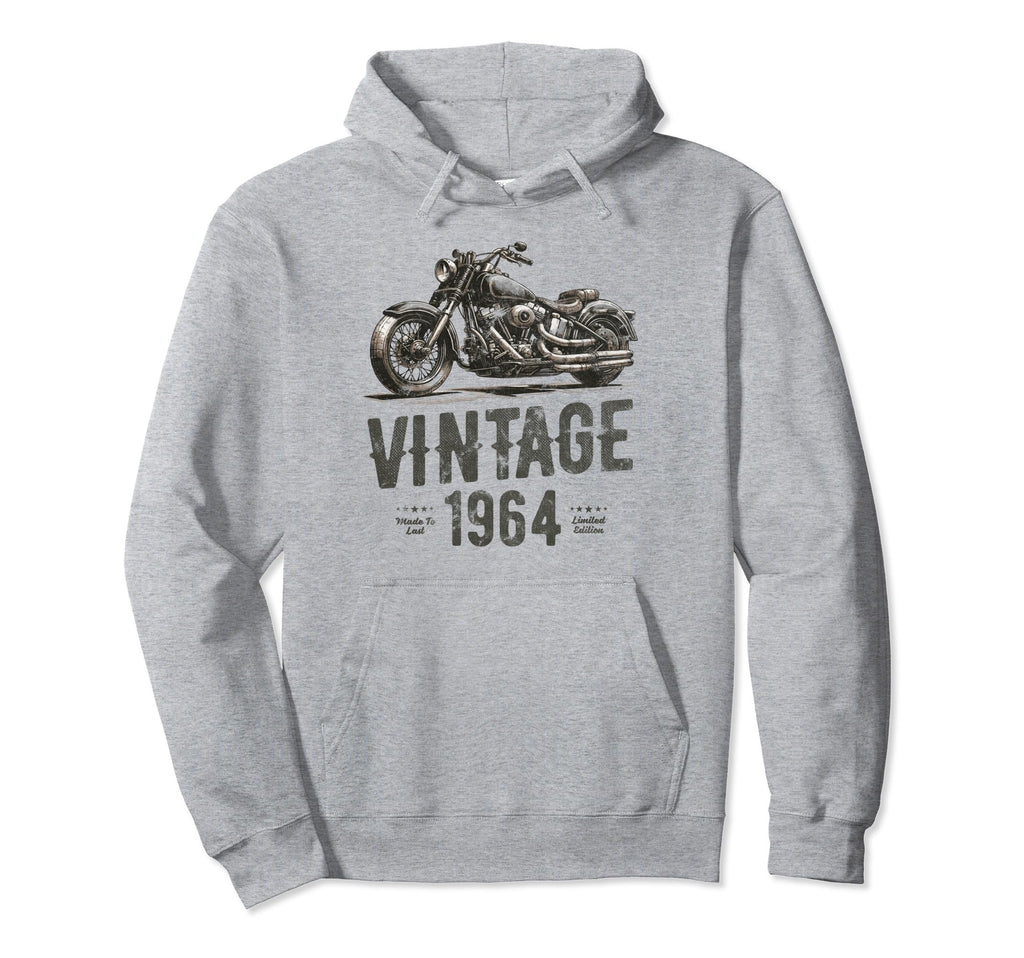 Born 1964 60Th Birthday Funny Motorbike Hoodie - Unique Graphic Men Women - T-Shirt, Sweatshirt, Hoodie