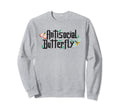 Antisocial Butterfly Insect Monarch Sweatshirt - Graphic Print Unisex - T-Shirt, Sweatshirt, Hoodie