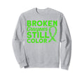 Mental Health Green Ribbon Mental Health Sweatshirt - Graphic Print Unisex - T-Shirt, Sweatshirt, Hoodie