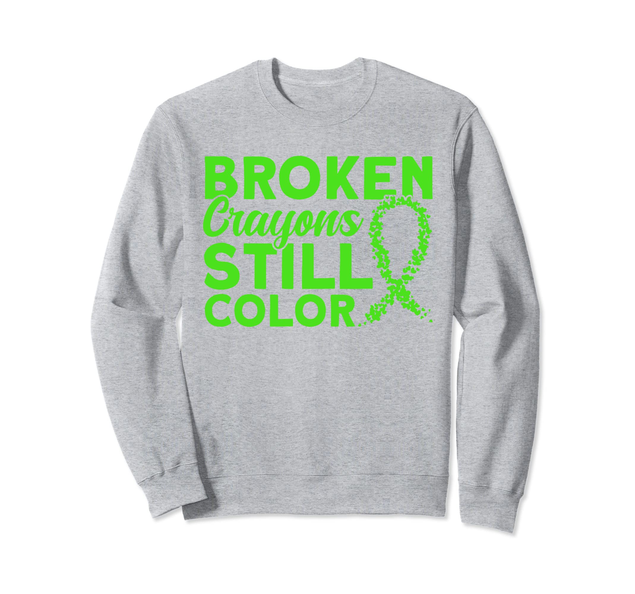 Mental Health Green Ribbon Mental Health Sweatshirt - Graphic Print Unisex - T-Shirt, Sweatshirt, Hoodie