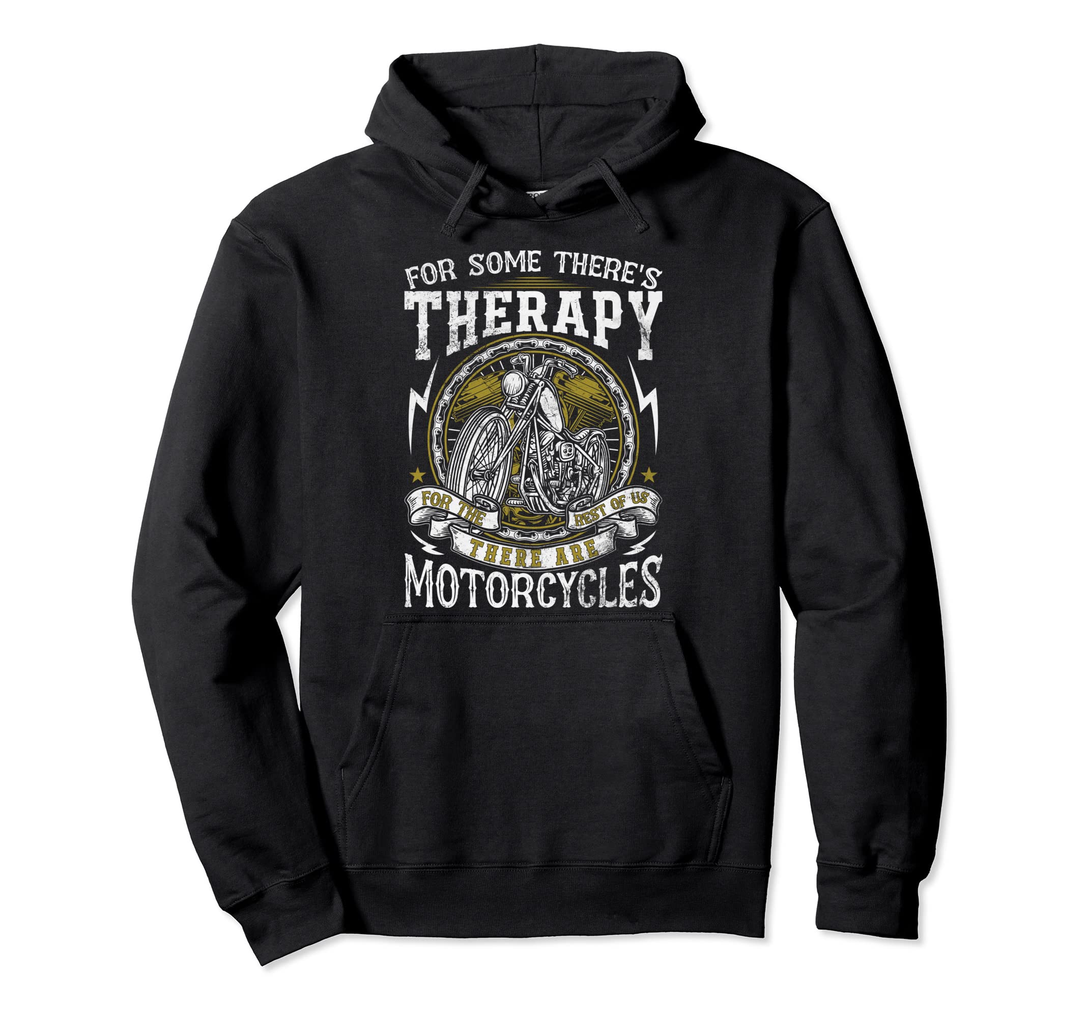 Funny Motorcycle Rider Therapy Biker Hoodie - Novelty Apparel Unisex - T-Shirt, Sweatshirt, Hoodie