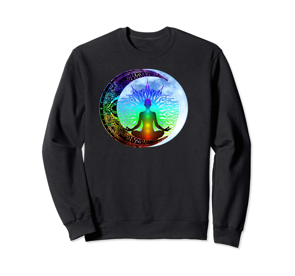 Mandala Full Moon Meditation Chakra Sweatshirt - Trendy Graphic Men Women - T-Shirt, Sweatshirt, Hoodie