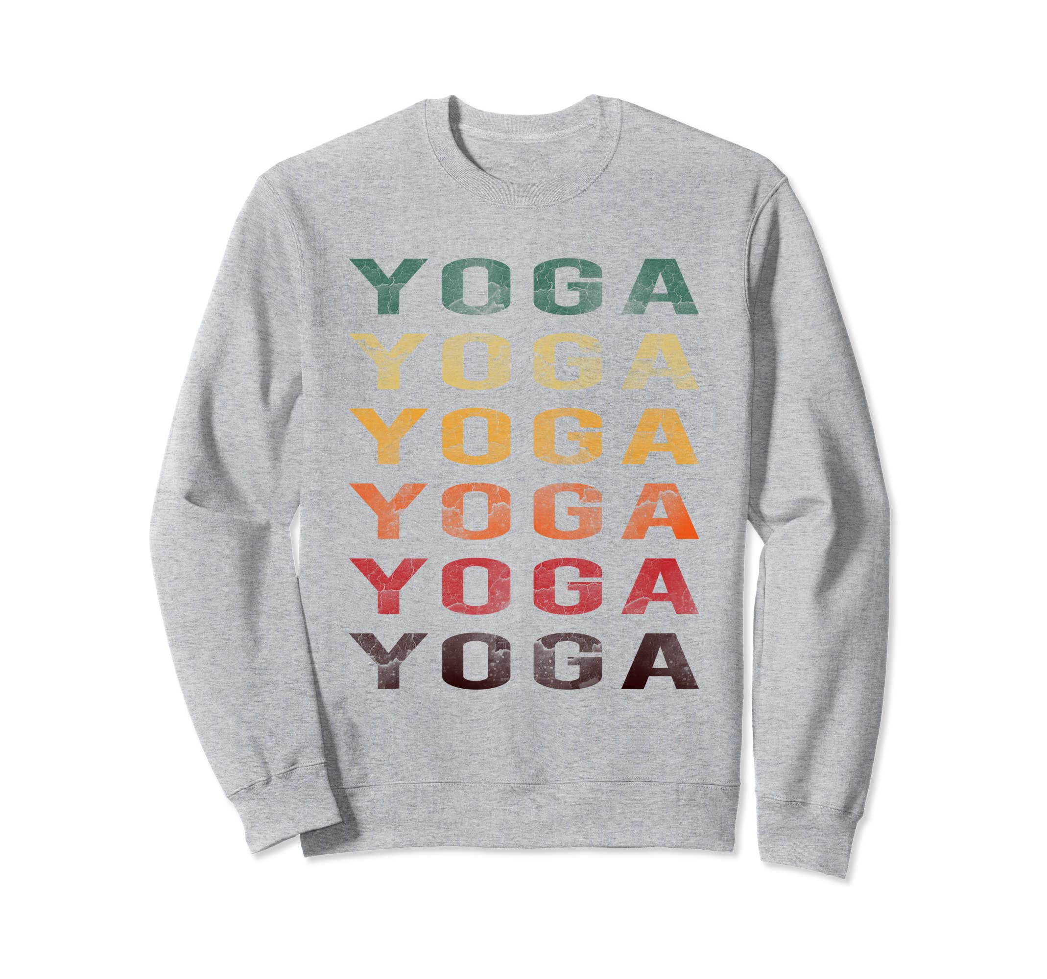 Word Distressed Yoga Lover Sweatshirt - Aesthetic Graphic Men Women - T-Shirt, Sweatshirt, Hoodie