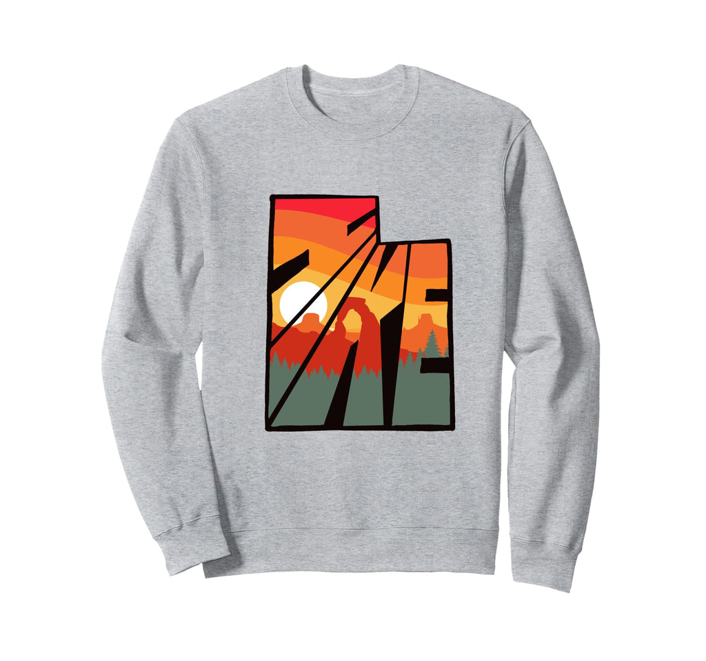 Hike Utah State Outdoor Hiking Sweatshirt - Novelty Apparel for Adults - T-Shirt, Sweatshirt, Hoodie