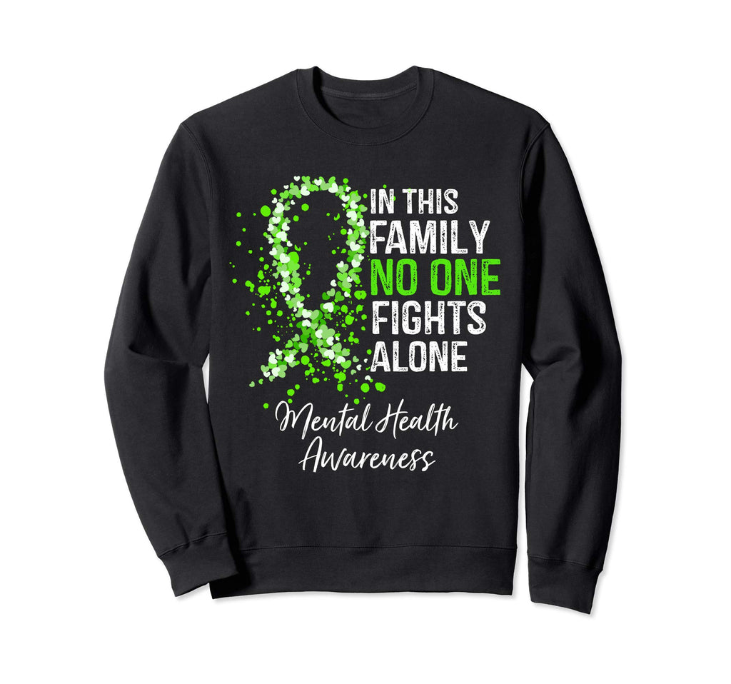 This Family No One Fights Alone Sweatshirt - Graphic Print Men Women - T-Shirt, Sweatshirt, Hoodie