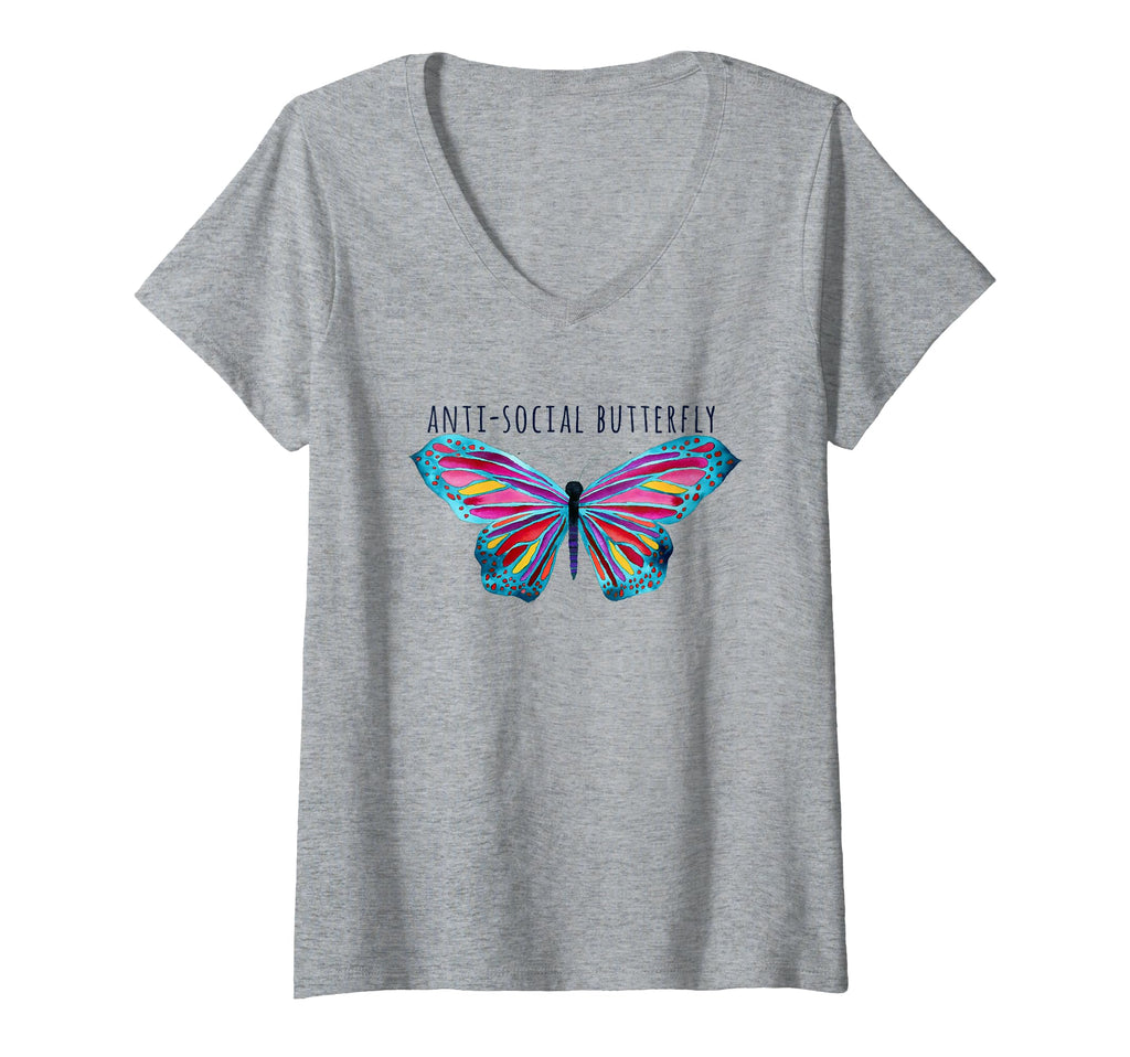Womens Antisocial Butterfly T-Shirt - Custom Art Print Men Women - T-Shirt, Sweatshirt, Hoodie