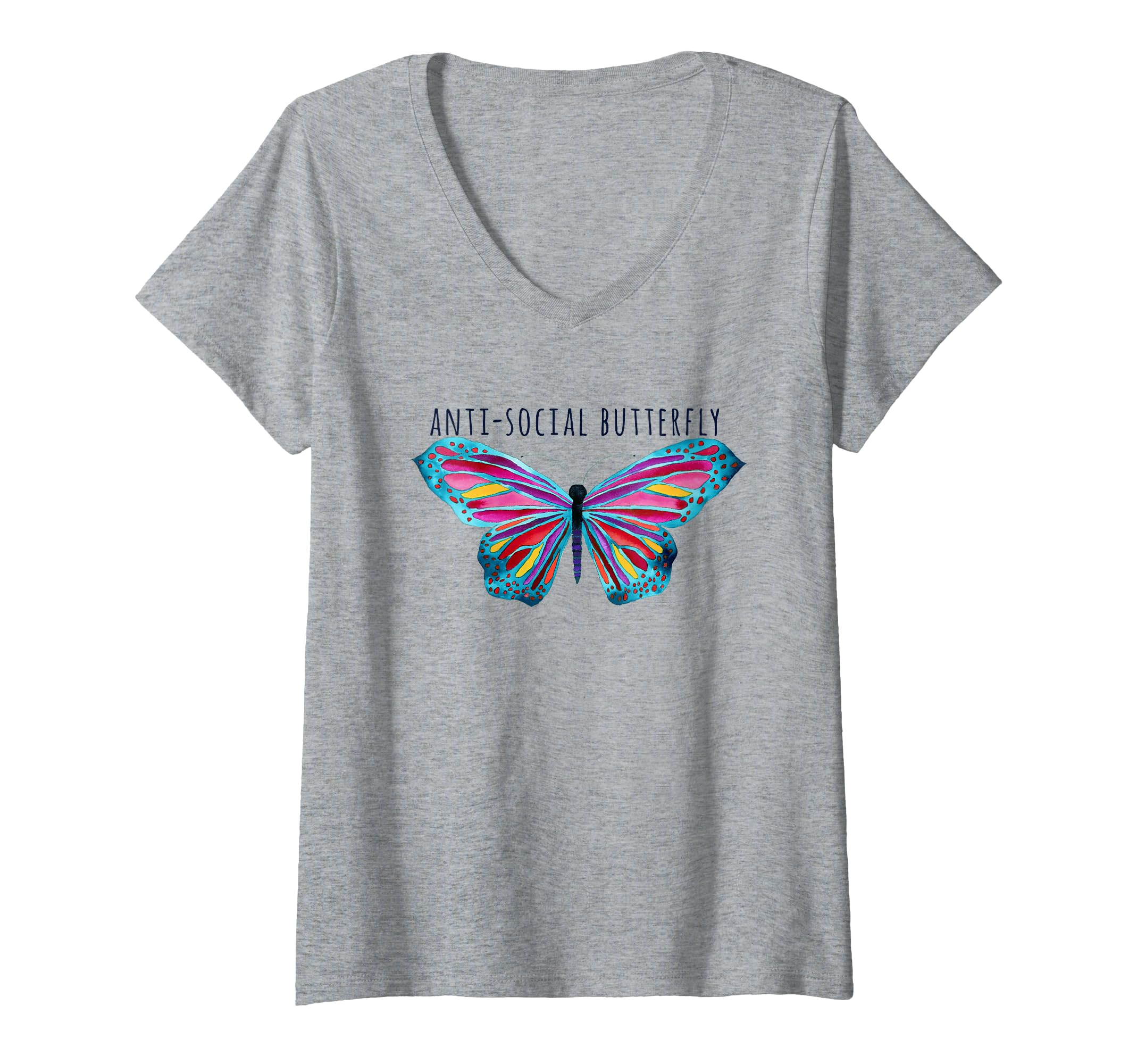 Womens Antisocial Butterfly T-Shirt - Custom Art Print Men Women - T-Shirt, Sweatshirt, Hoodie