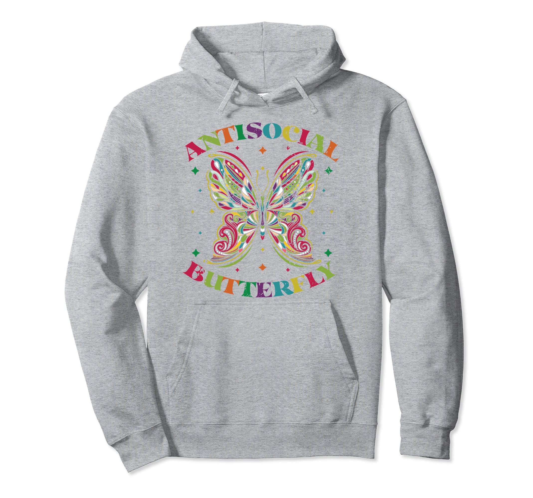 Antisocial Butterfly Hoodie - Trendy Graphic for Adults - T-Shirt, Sweatshirt, Hoodie