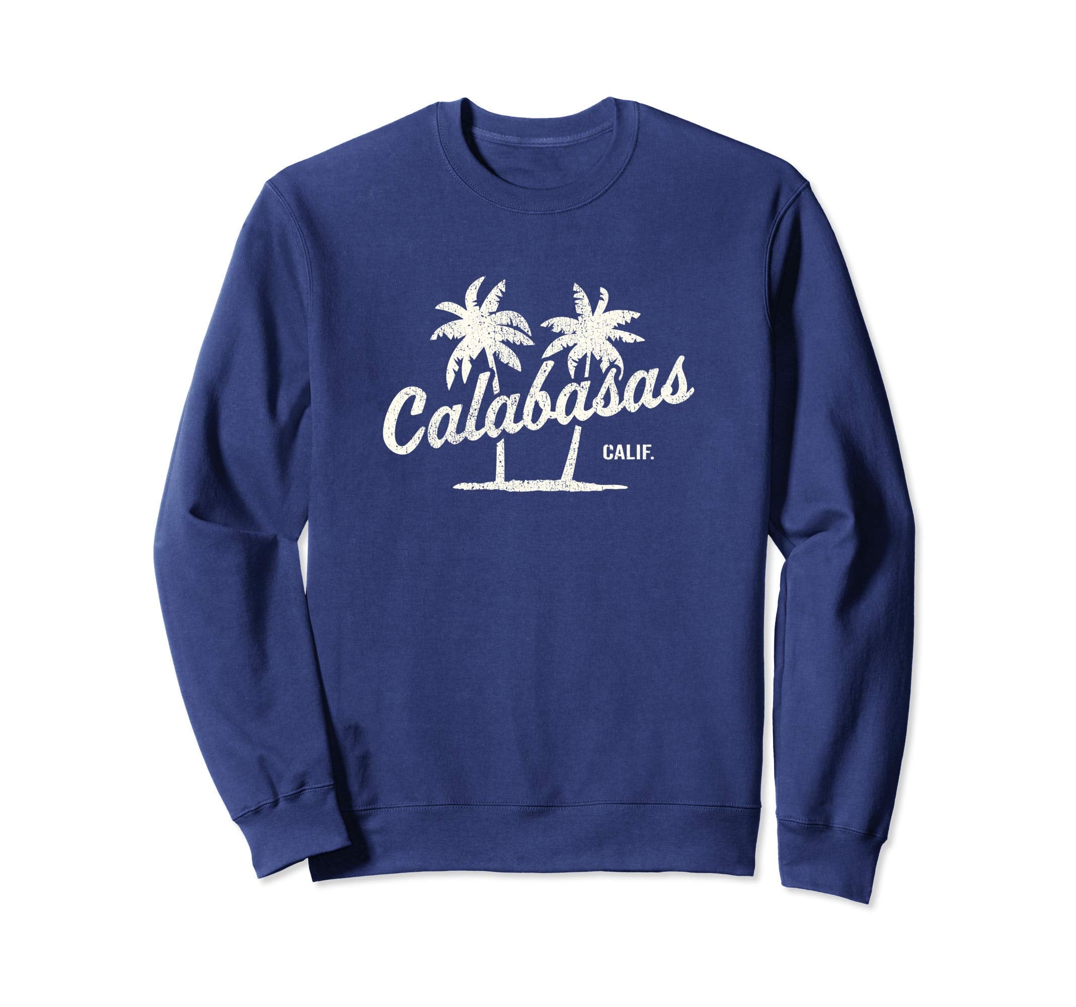Calabasas California 70S Palm Sweatshirt - Fun Novelty Design for Adults - T-Shirt, Sweatshirt, Hoodie