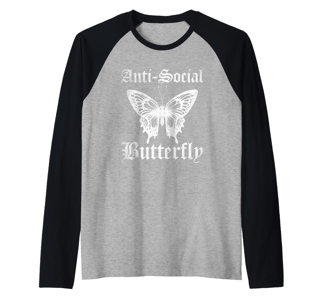 Funny Anti Social Butterfly Introvert Sweatshirt - Minimalist Print Unisex - T-Shirt, Sweatshirt, Hoodie