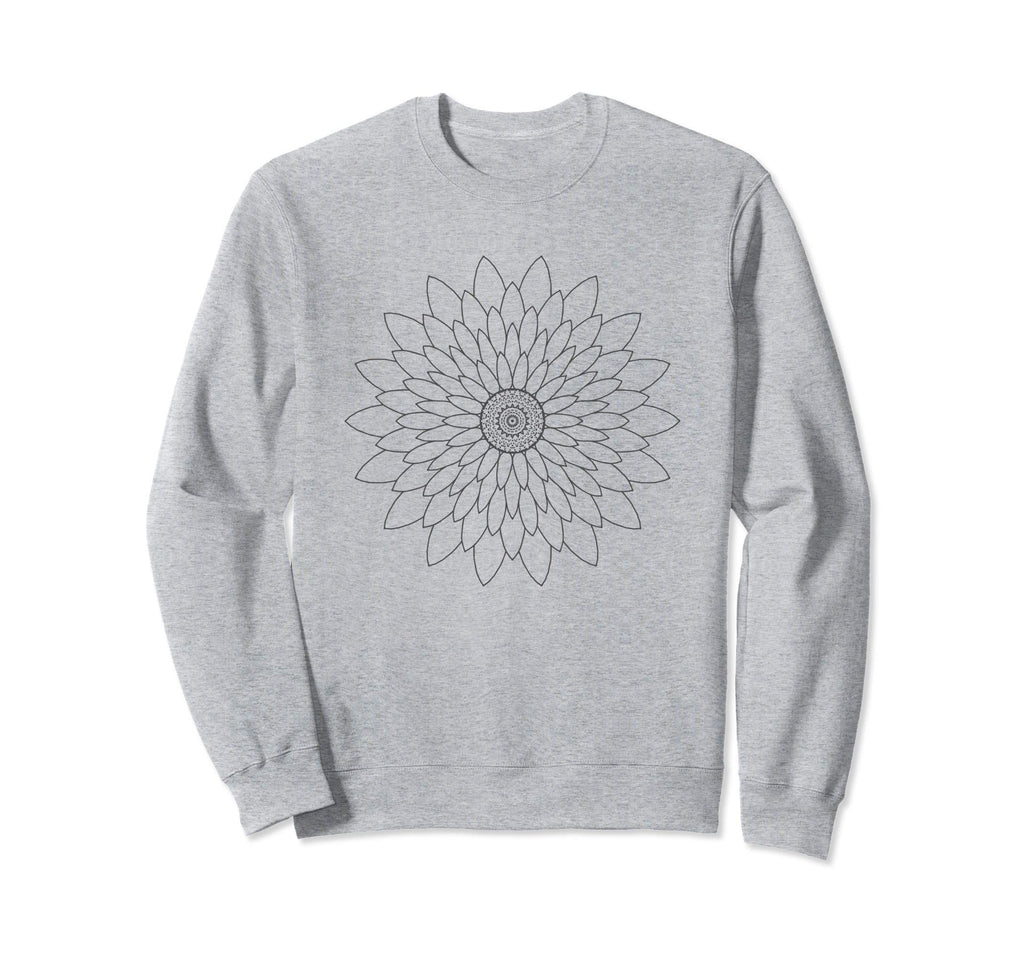 Minimalist Nature Mandala Flower Sweatshirt - Fun Novelty Design Men Women - T-Shirt, Sweatshirt, Hoodie