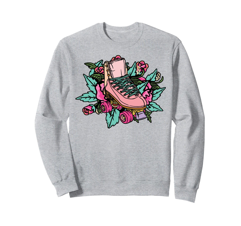 Roller Skating Skate Flower Floral Sweatshirt - Custom Art Print Unisex - T-Shirt, Sweatshirt, Hoodie