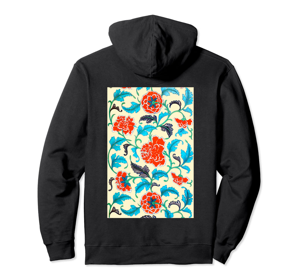 Chinese Ornamental Floral Flowers Pattern Hoodie - Graphic Print Unisex - T-Shirt, Sweatshirt, Hoodie