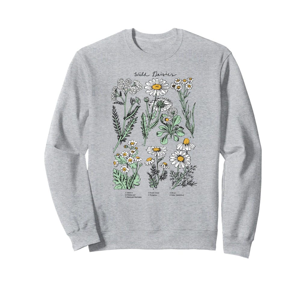 Trendy Wild Daisies Sweatshirt - Graphic Print Unisex - T-Shirt, Sweatshirt, Hoodie