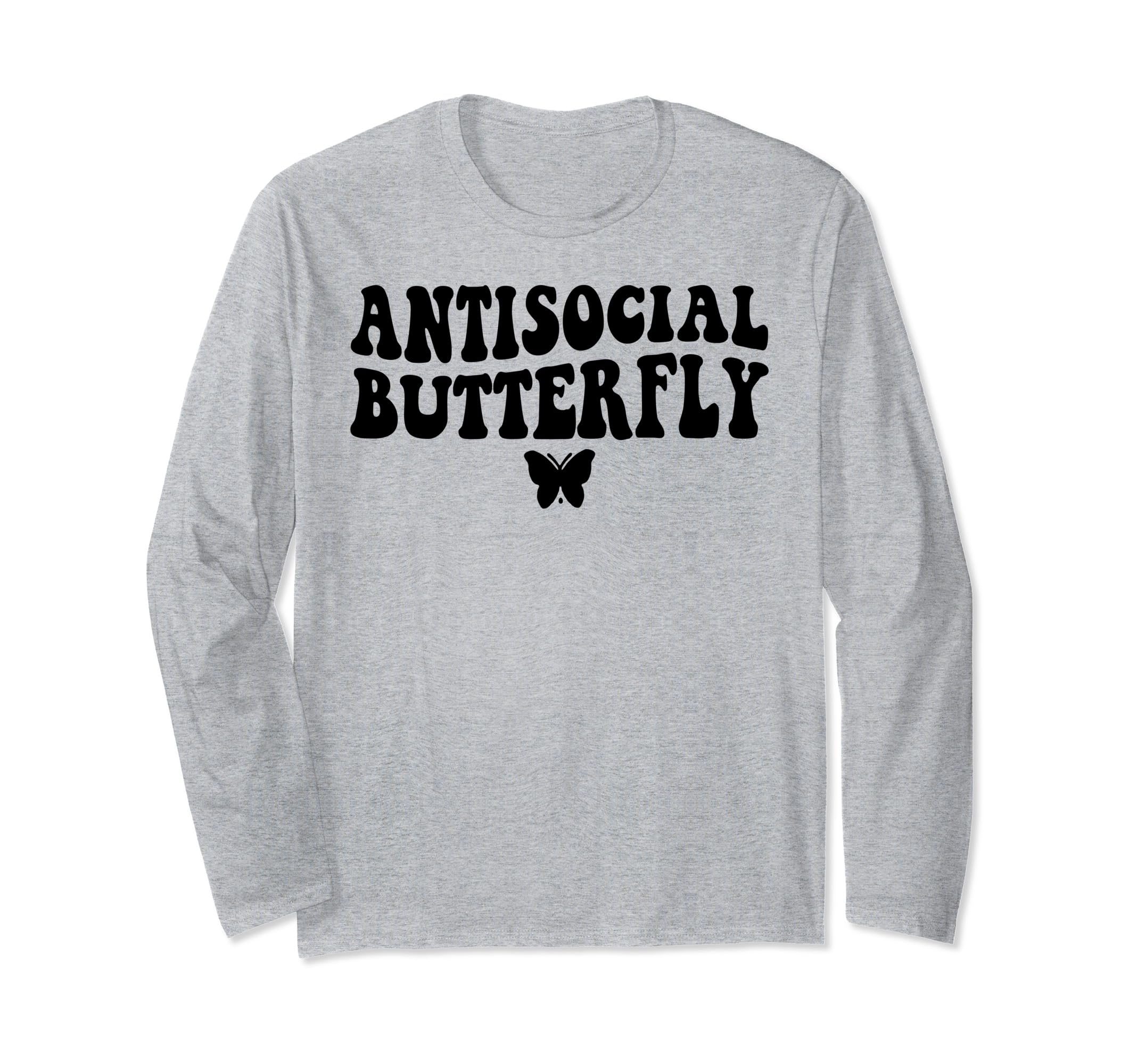 Antisocial Butterfly T-Shirt - Minimalist Print Men Women - T-Shirt, Sweatshirt, Hoodie