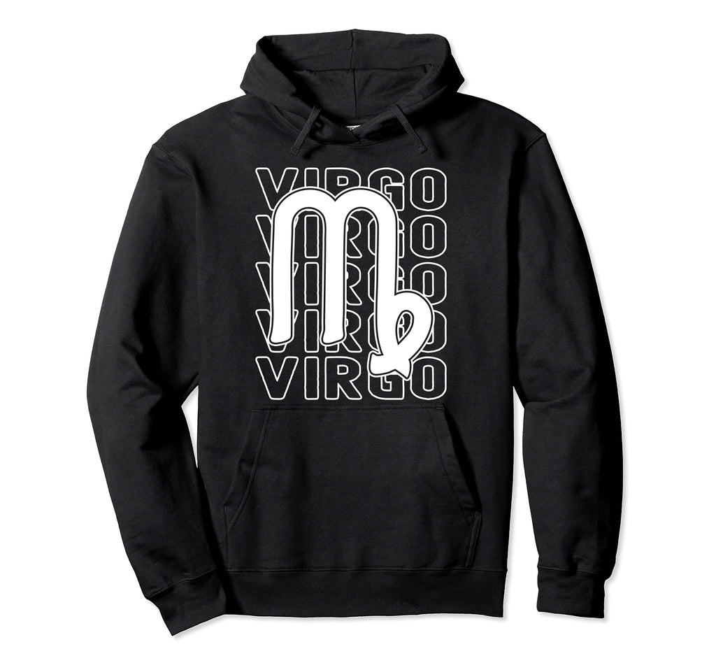 Virgo Zodiac Sign Typography Astrology Hoodie - Aesthetic Graphic Unisex - T-Shirt, Sweatshirt, Hoodie