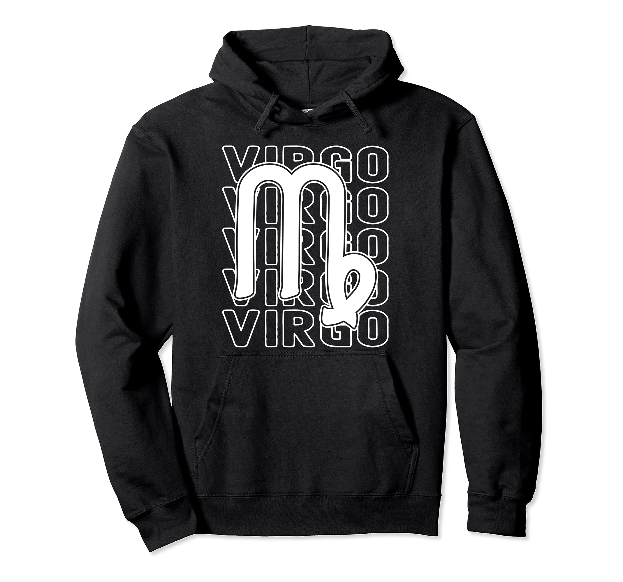 Virgo Zodiac Sign Typography Astrology Hoodie - Unique Graphic Unisex - T-Shirt, Sweatshirt, Hoodie