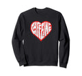 Caffeine Love Heart Typography Sweatshirt - Unique Graphic for Adults - T-Shirt, Sweatshirt, Hoodie