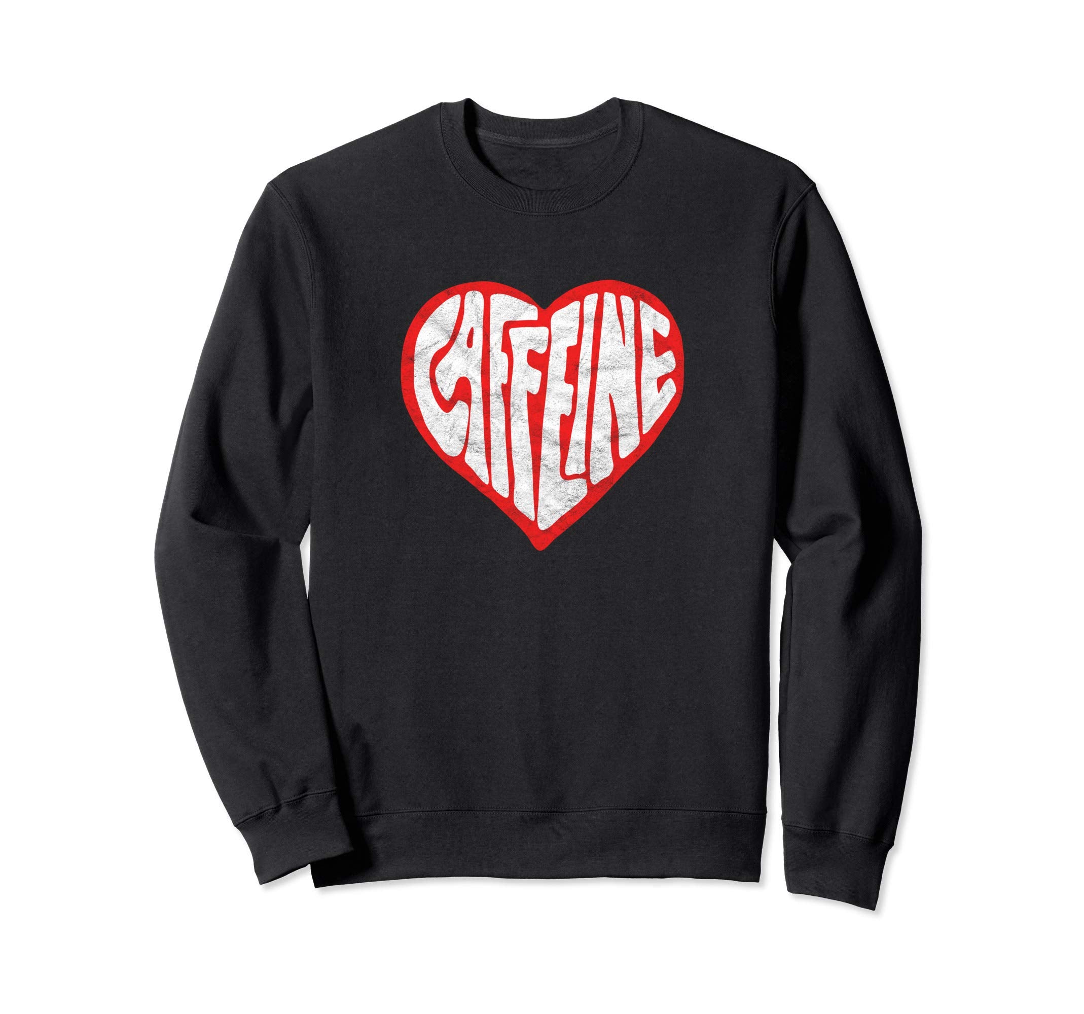 Caffeine Love Heart Sweatshirt - Casual Everyday Wear for Adults - T-Shirt, Sweatshirt, Hoodie