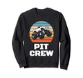 Pit Crew Monster Trucks Happy Sweatshirt - Minimalist Print Men Women - T-Shirt, Sweatshirt, Hoodie