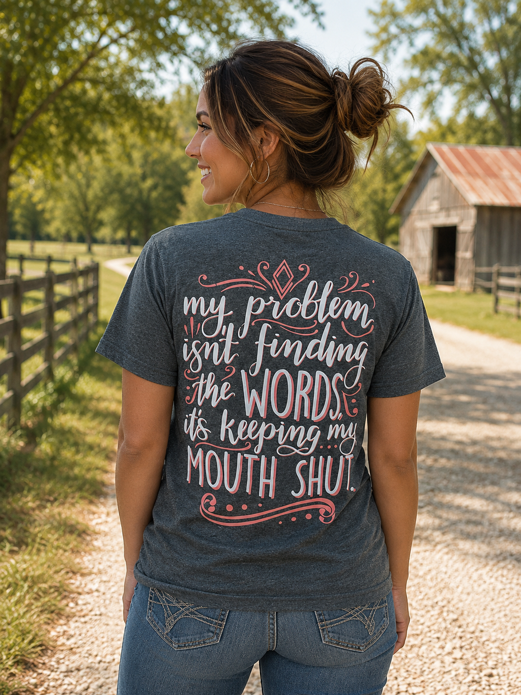 Southern Attitude Preppy Keep My Mouth Shut - Adult & Kids T-Shirts, Sweatshirts & Hoodies apparel design preview 1