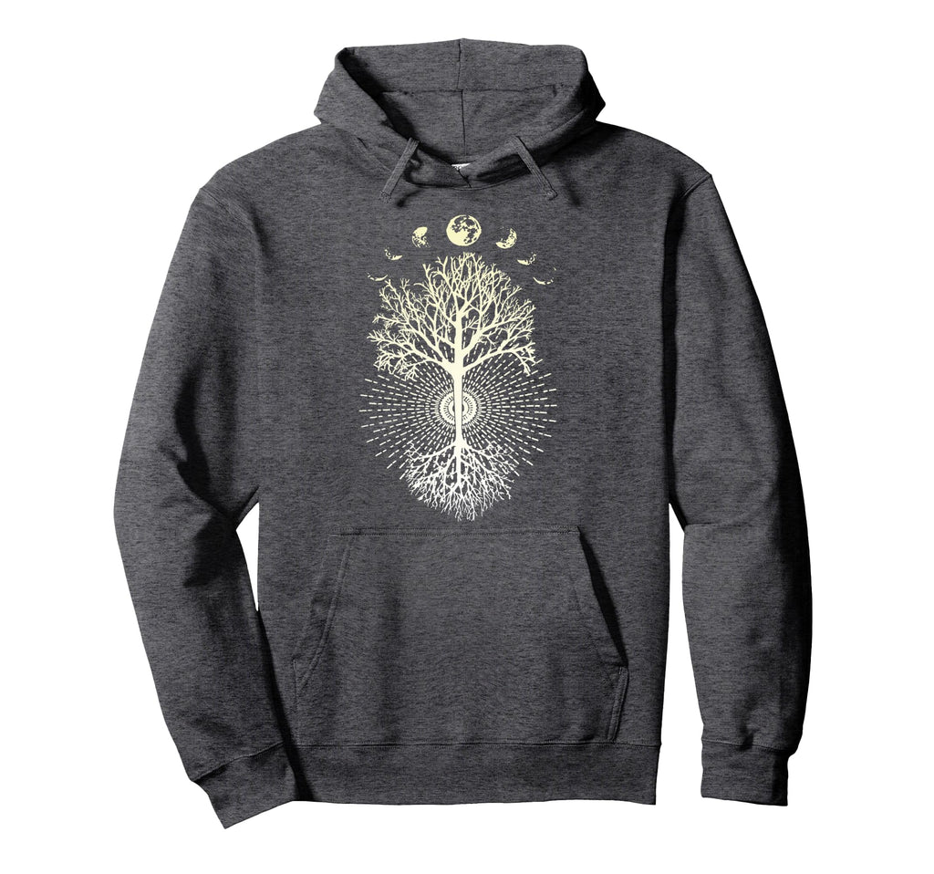 Phases Moon Tree Life Mindfulness Hoodie - Streetwear Style Unisex - T-Shirt, Sweatshirt, Hoodie
