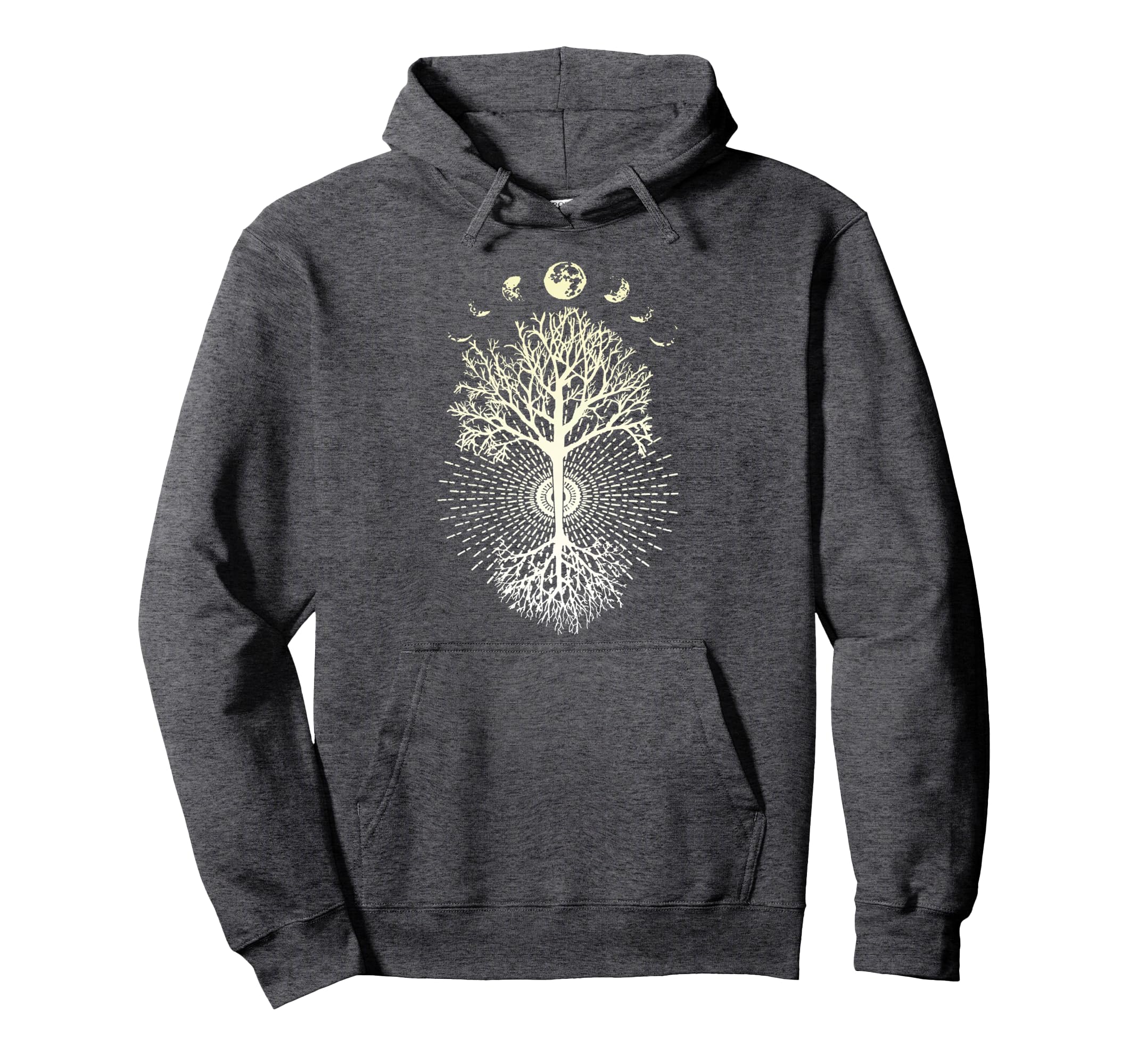 Phases Moon Tree Life Mindfulness Hoodie - Streetwear Style Unisex - T-Shirt, Sweatshirt, Hoodie