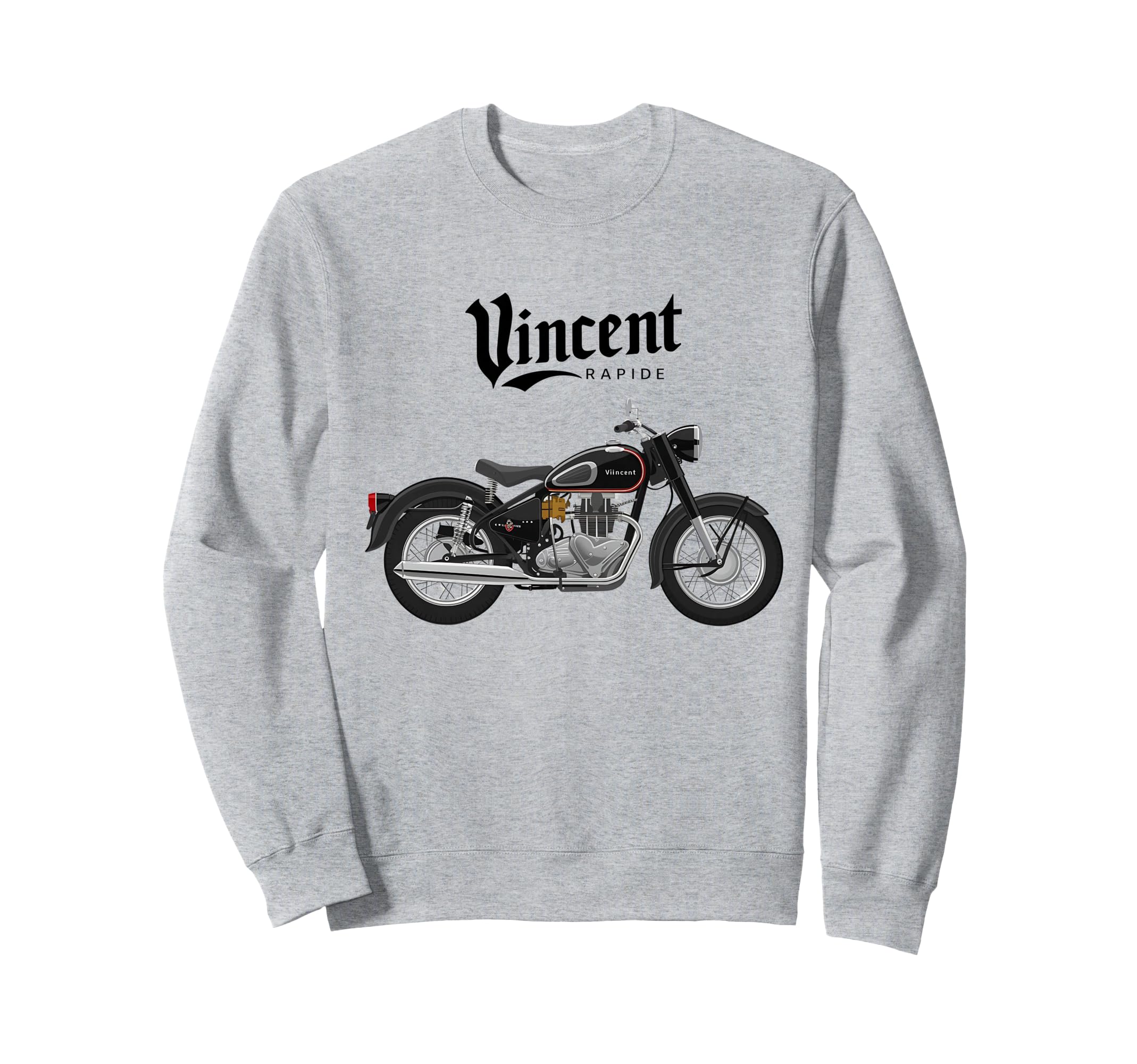 Vincent Rapide Motorcycle T Sweatshirt - Trendy Graphic Men Women - T-Shirt, Sweatshirt, Hoodie