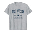 West Boylston Massachusetts Ma T-Shirt - Minimalist Print Men Women - T-Shirt, Sweatshirt, Hoodie
