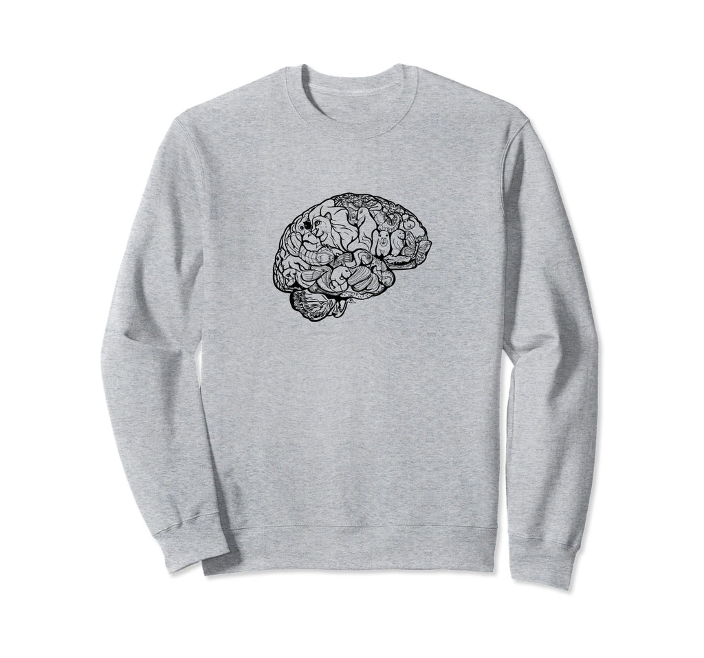 Creative Brain Animal Designer Sweatshirt - Custom Art Print Unisex - T-Shirt, Sweatshirt, Hoodie