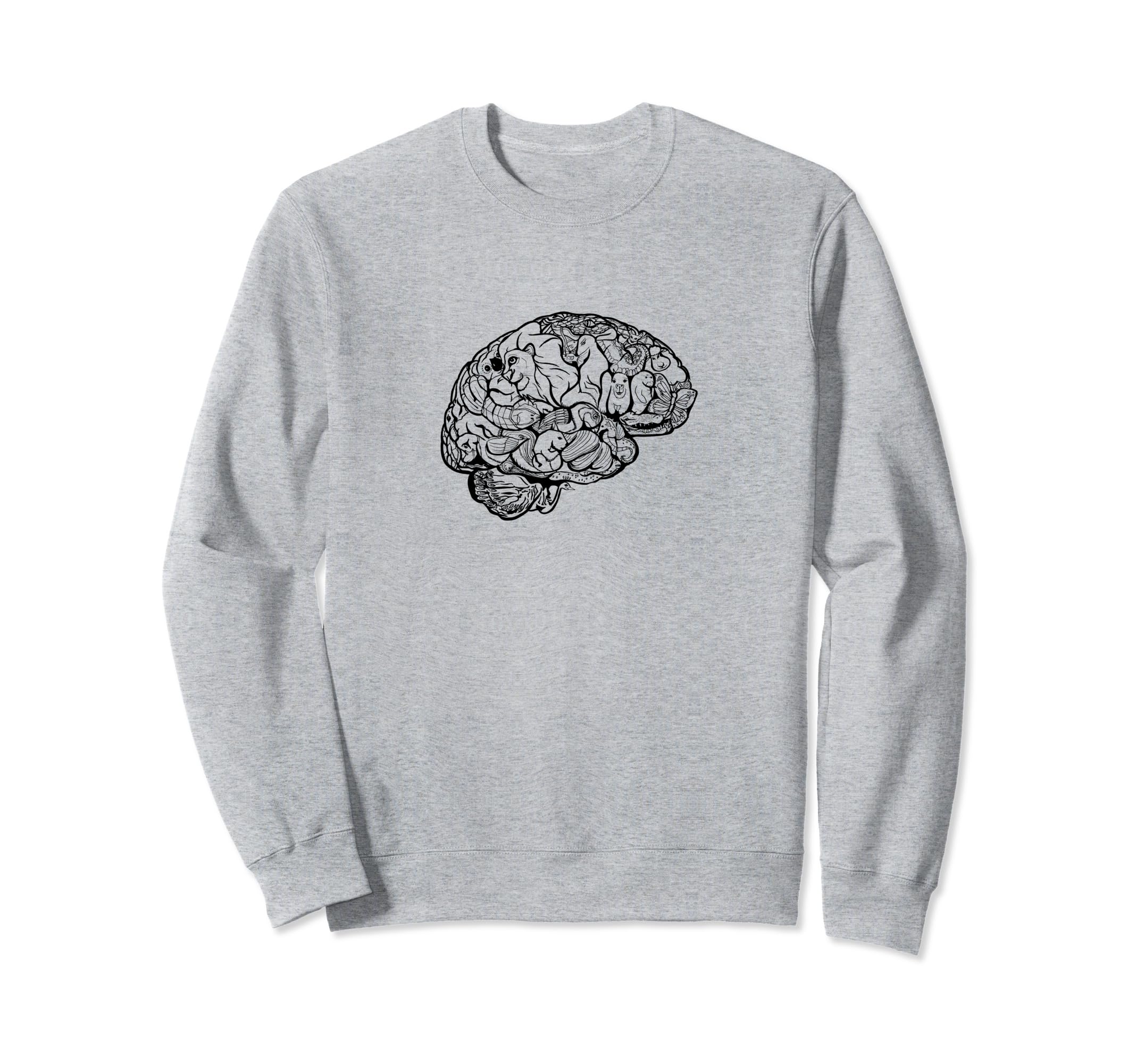 Creative Brain Animal Designer Sweatshirt - Custom Art Print Unisex - T-Shirt, Sweatshirt, Hoodie