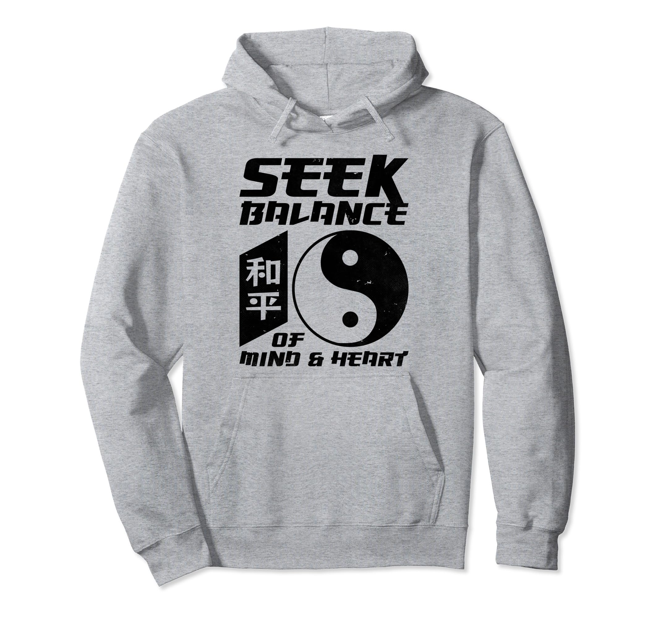 Yin Yang Seek Balance Mind Heart Hoodie - Trendy Graphic Men Women - T-Shirt, Sweatshirt, Hoodie