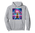 Synthwave Aesthetic Meerkat Lover 80S Hoodie - Minimalist Print for Adults - T-Shirt, Sweatshirt, Hoodie