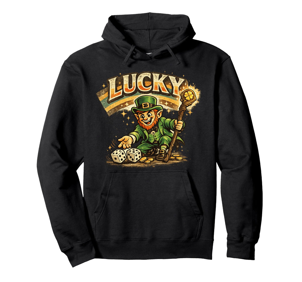 Lucky Leprechaun Good Luck Dice Hoodie - Unique Graphic for Adults - T-Shirt, Sweatshirt, Hoodie